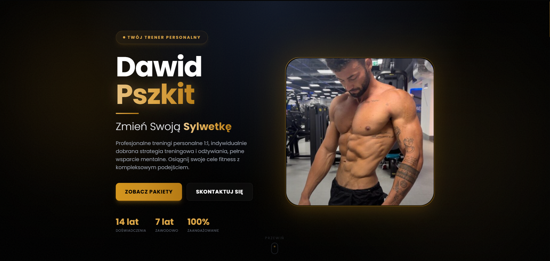 Dawid Pszkit - Trener Personalny